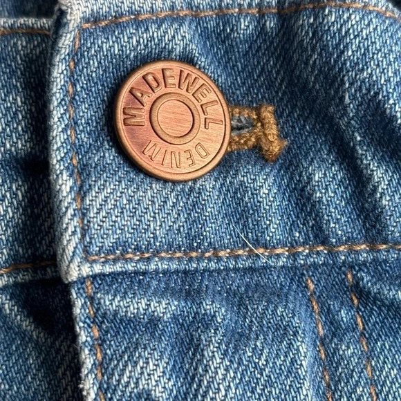 Madewell, raw hem, denim skirt, zipper fly, size 30 - Picture 9 of 9